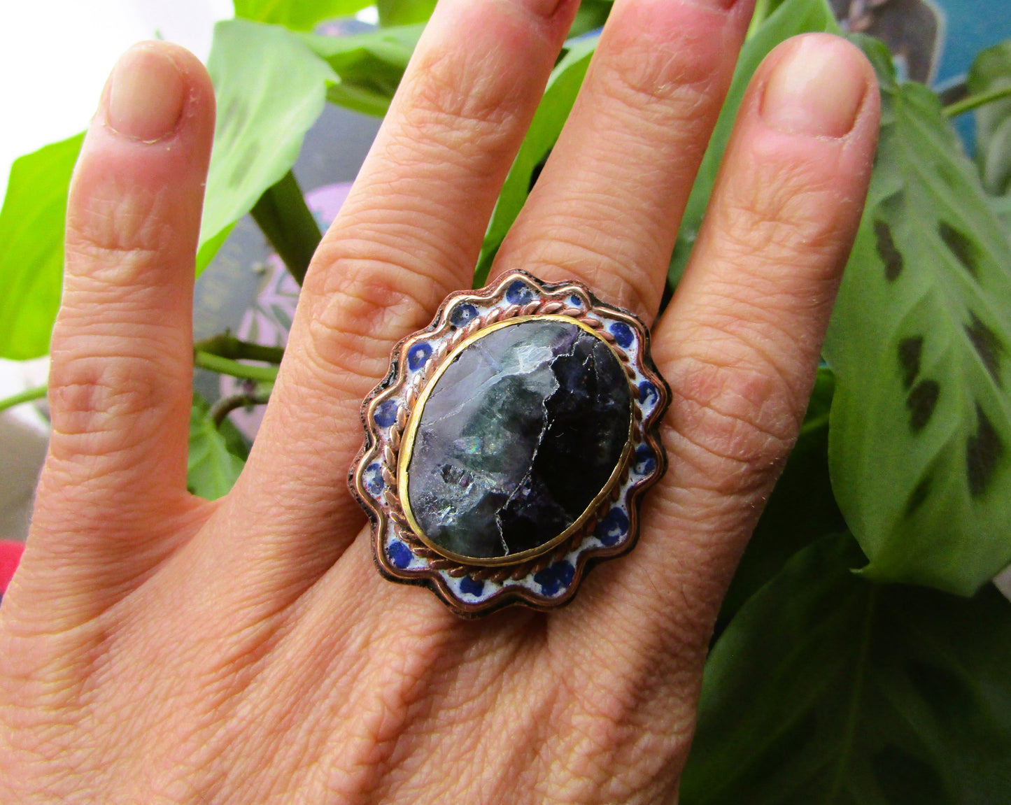 Anillo Fluorita
